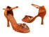 SERA1671b Orange Tan Satin with 3" heel in the photo