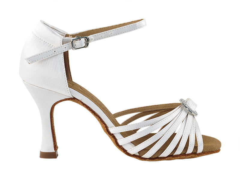 SERA1671b Ivory Satin with 3&quot; heel in the photo