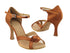 SERA1675 Dark Tan Satin with 3" heel in the photo