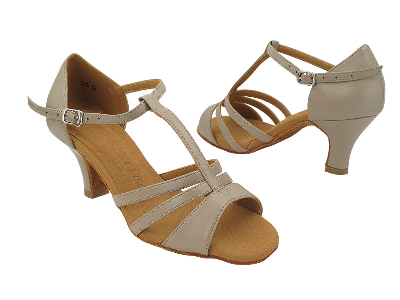 SERA1683 Beige Leather with 2.5&quot; Heel (2040) in the photo