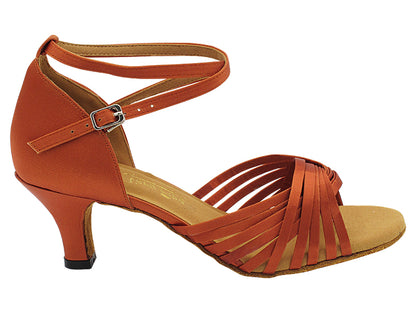 SERA1686 Dark Tan Satin with 2.5&quot; Heel (2040) in the photo