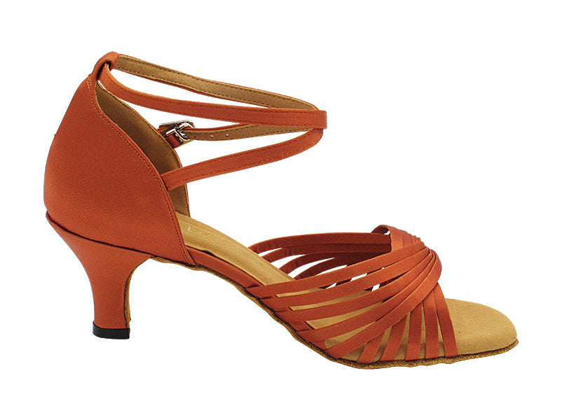 SERA1686 Dark Tan Satin with 2.5&quot; Heel (2040) in the photo