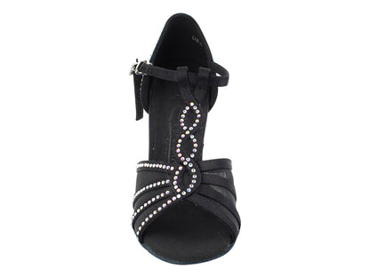 SERA1692CC Black Satin with (YTG) 3.5 inch Heel in the photo