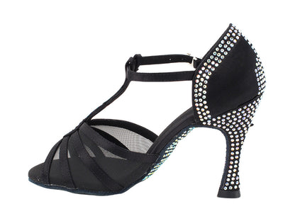 SERA1692CC Black Satin with (YTG) 3.5 inch Heel in the photo