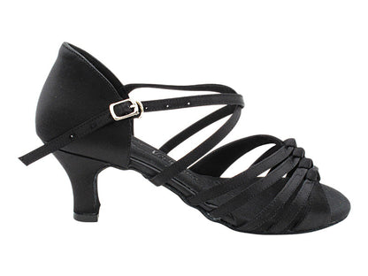 SERA1699 Black Satin with 2.5&quot; Heel (2040) in the photo