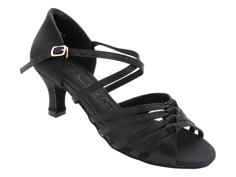 SERA1699 Black Satin with 2.5" Heel (2040) in the photo