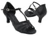 SERA1713 Black Satin & Black Mesh with 2.5" Heel (2040) in the photo