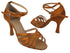 SERA2613 Dark Tan Satin with (5059) 3 inch Flare Heel in the photo