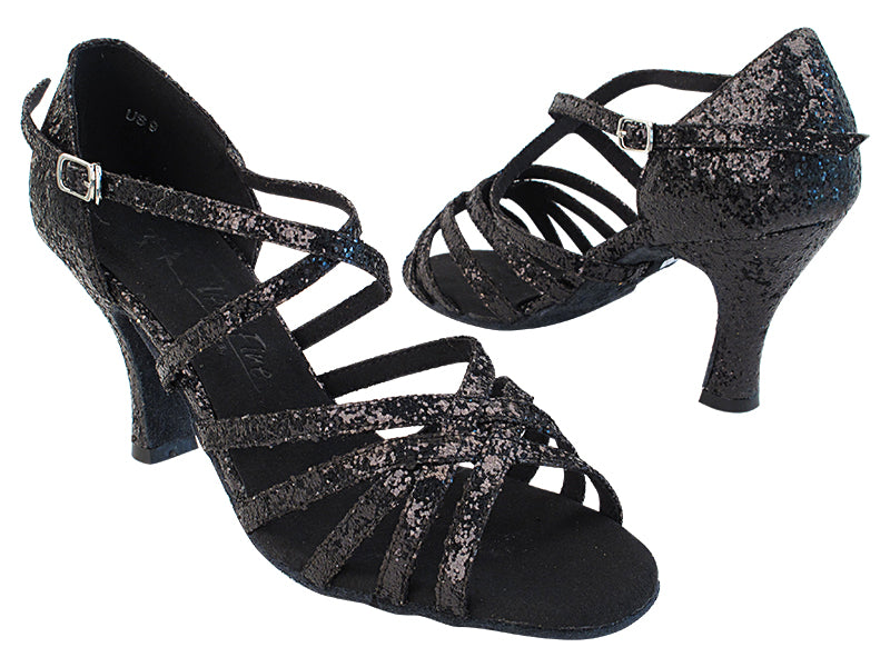 SERA2613 35 Black Sparkle_X-Strap Arch with Women&