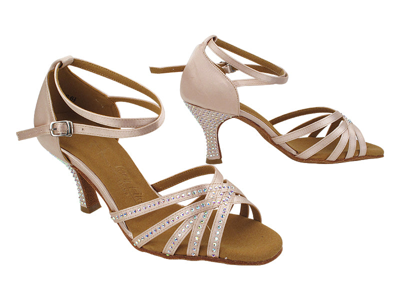 SERA2613CC 140 Flesh Satin_Rhinestone_F_H Only with 2.75&quot; Heel (11006) in the photo