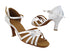 SERA2613 White Satin_Ankle Strap Fixed with  3" Heel (5059) in the photo