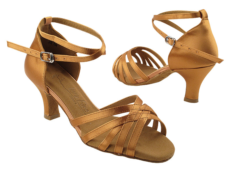 SERA2613 Tan Satin with 2.5&quot; heel (2040) in the photo