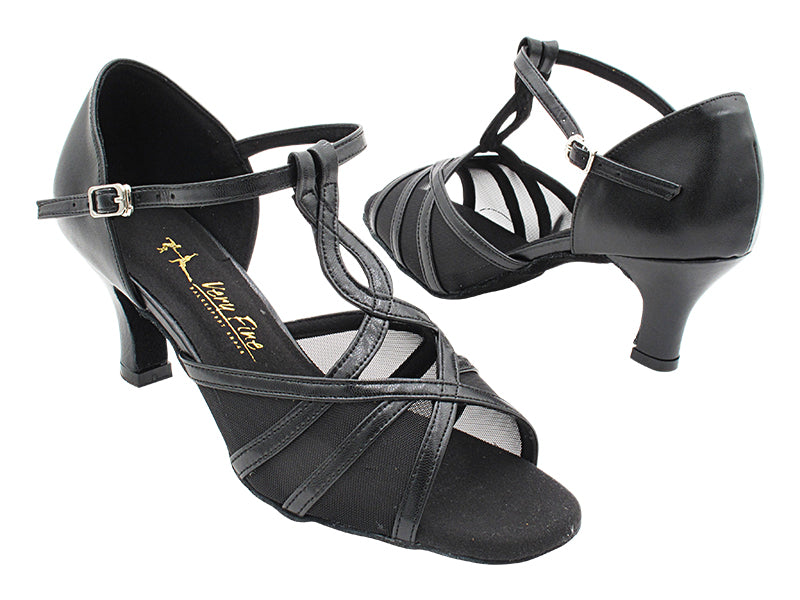 SERA2750 Black Leather &amp; Black Mesh with 2.5&quot; Heel (2040) in the photo