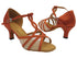 SERA2750 Dark Tan Satin & Flesh Mesh with 2.5" Heel (2040) in the photo