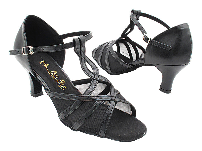 SERA2750 Black Leather &amp; Black Mesh with 2.5" Heel (2040) in the photo