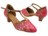 SERA9627 238 Red Print_63 Dark Tan Copper PU Trim_H with 1.2" Cuban Heel (CI) in the photo