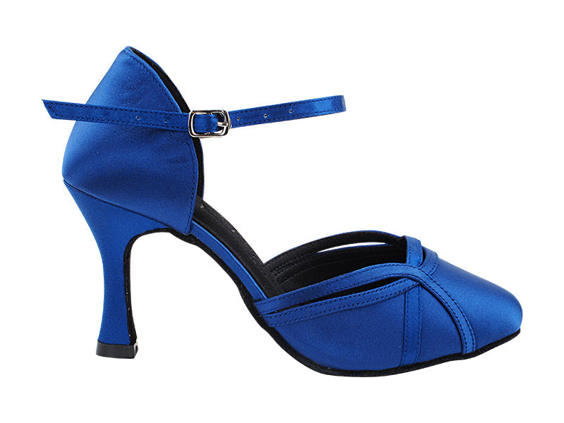 SERA3540 Dark Blue Satin with 3" Heel (5059) in the photo