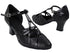 SERA3541 Black Scale & Patent Trim with 2.2" Thick Cuban Heel in the photo