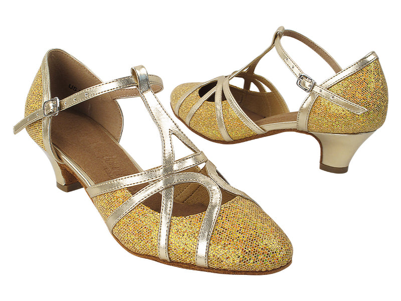 SERA3541 Gold Scale &amp; Gold Trim   with (5028) 1.2" Cuban Heel in the photo