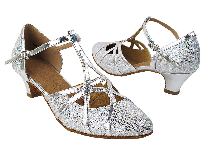 SERA3541 Silver Scale &amp; Silver Trim with (5028) 1.2" Cuban Heel in the photo