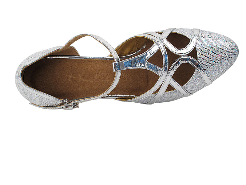 SERA3541 Silver Scale &amp; Silver Trim with (5028) 1.2" Cuban Heel in the photo