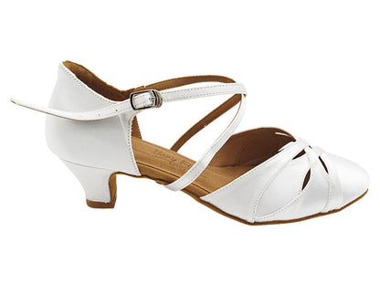 SERA3542X White Satin with 1.2&quot; Cuban Heel (CI) in the photo