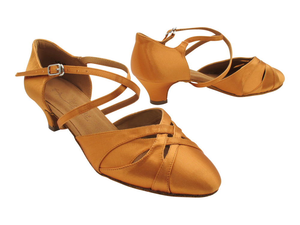 SERA3542X 153 Tan Satin with 1.2" Cuban Heel (CI) in the photo