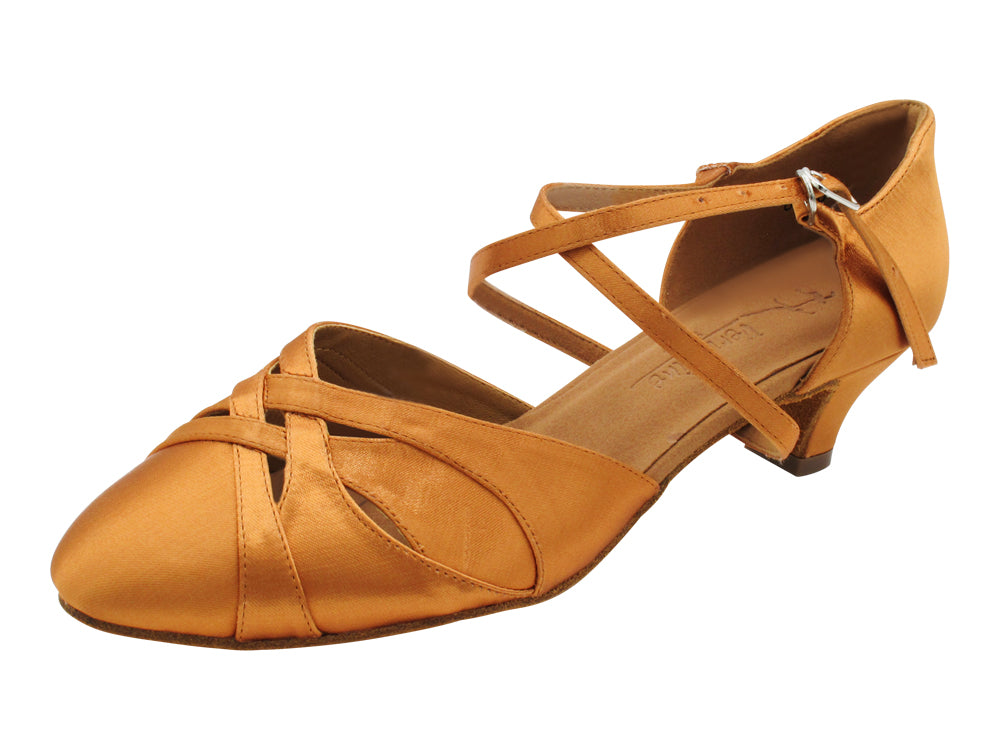 SERA3542X 153 Tan Satin with 1.2" Cuban Heel (CI) in the photo