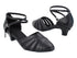 SERA3543 Black Leather_Black Mesh with 1.2" Cuban Heel (5028) in the photo