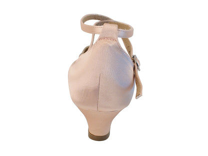 SERA3543 Flesh Satin with (5028) 1.2" Cuban Heel in the photo