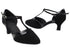 SERA3551 73 Black Nubuck_75 Black Patent PU Trim with 2.5" low heel in the photo