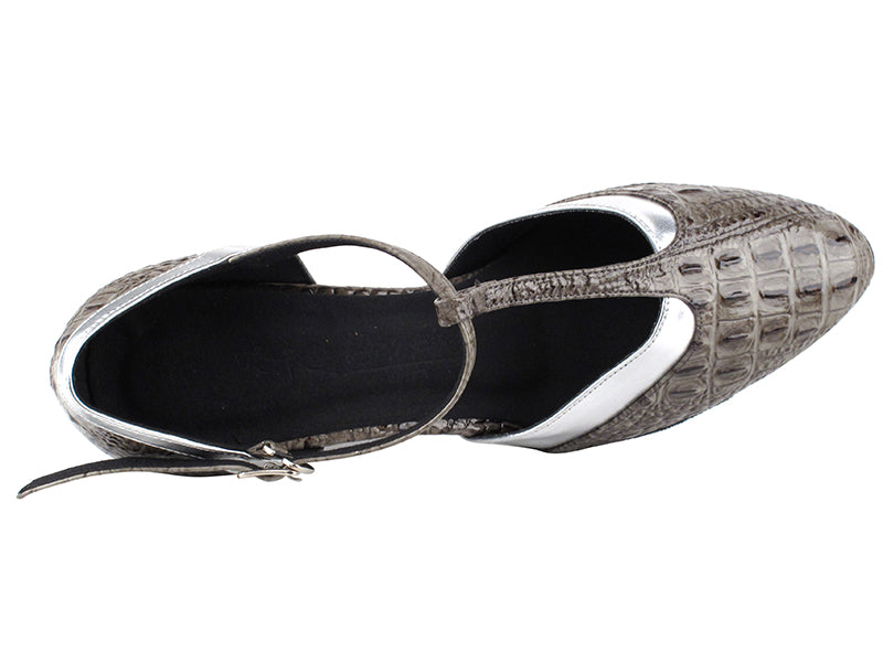 SERA3551 Grey Croc &amp; Silver Trim