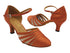 SERA3600 Dark Tan Satin & Flesh Mesh with 2.5" Heel (2040) in the photo