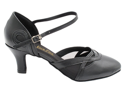 SERA3630 Black Leather &amp; Black Mesh with 2.5&quot; Heel (2040) in the photo