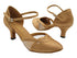 3630LEDSS Brown Satin & Flesh Mesh with 2.5" Heel (2899) in the photo