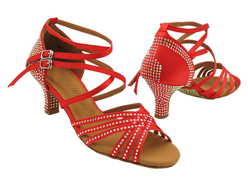 SERA3690CC Red Satin with 2.5" Heel (2040) in the photo