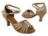 SERA3693 Light Brown Satin with (2040) 2.5" low heel in the photo