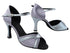 SERA3710 Grey Satin_Metalic Grey Trim with 3" Heel (5059) in the photo