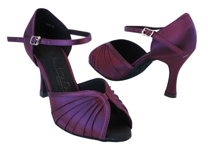 SERA3830 112 Red Purple Satin with 3&quot; Heel (5059) in the photo