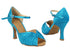 SERA3830 123 Teal Satin with 5059_3" Flare Heel in the photo