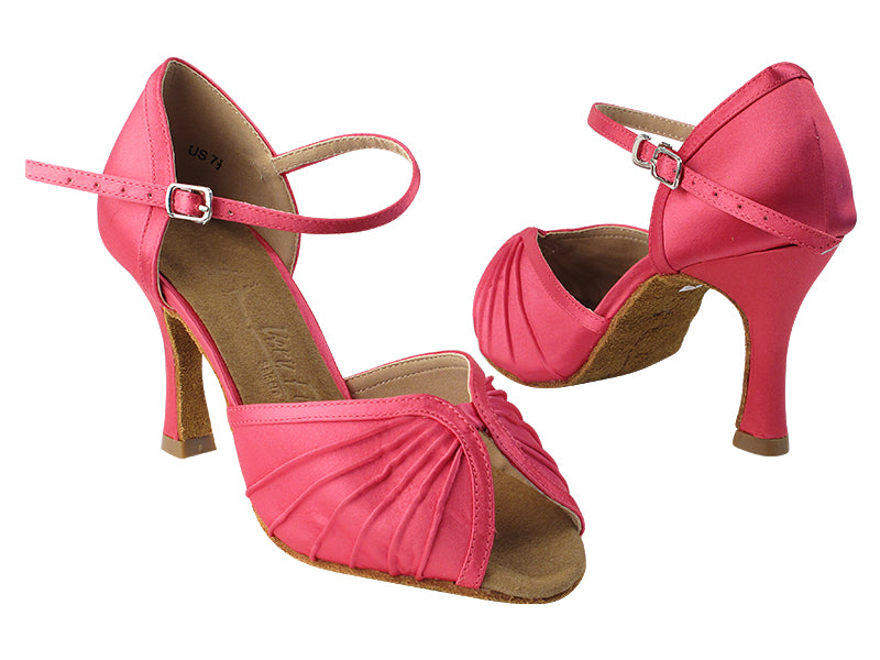 SERA3830 121 Rose Satin with 3&quot; heel in the photo