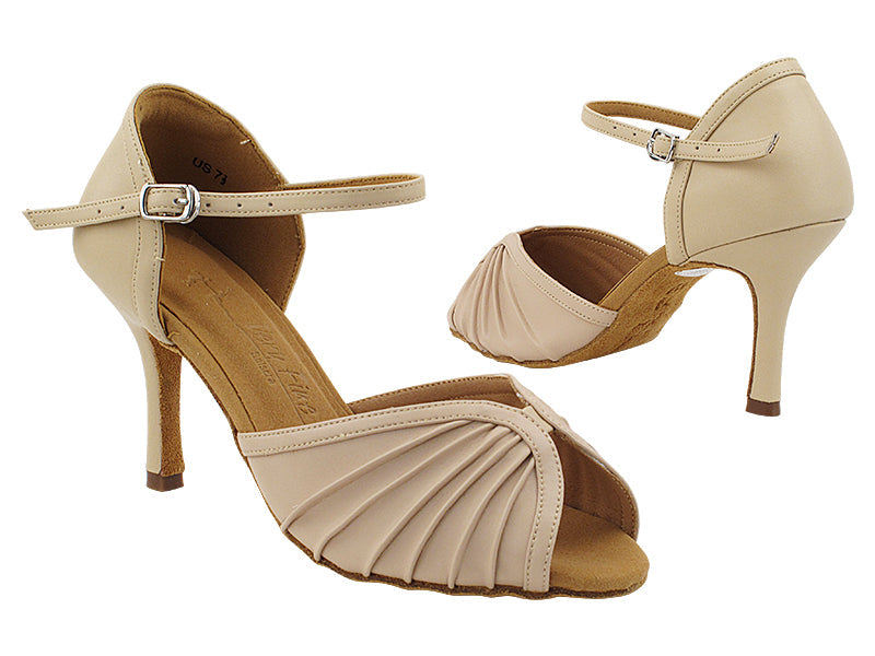 SERA3830 302 Light Beige Leather with 3&quot; Slim Heel (6646) in the photo