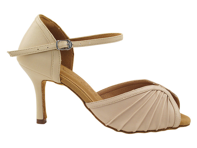 SERA3830 302 Light Beige Leather with 3" Slim Heel (6646) in the photo