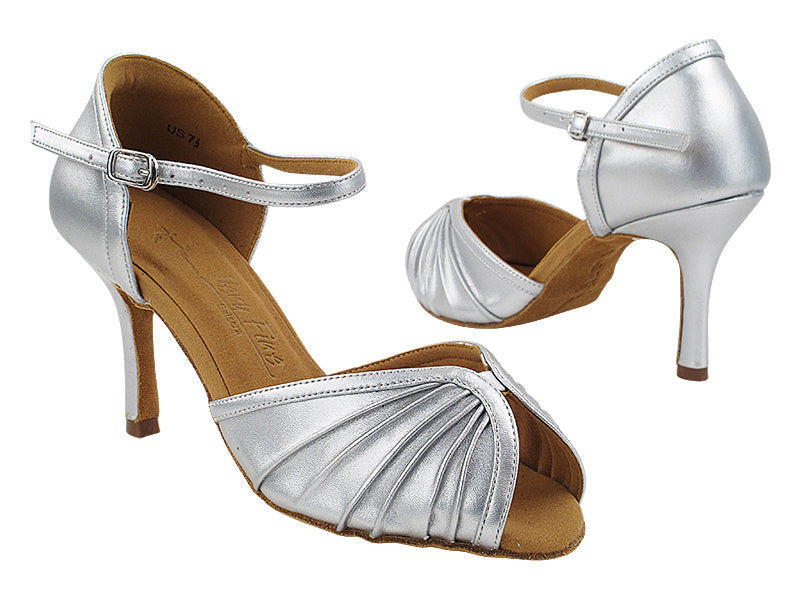 SERA3830 304 Light Silver Leather with 3&quot; Slim Heel (6646) in the photo