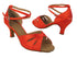 SERA3840B 118 Red Satin_X-Ankle Strap with 2.5" Heel (2040) in the photo