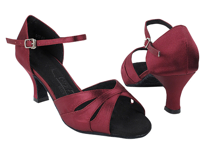 SERA3840 122 Burgundy Satin with 2.5&quot; Heel (2040) in the photo