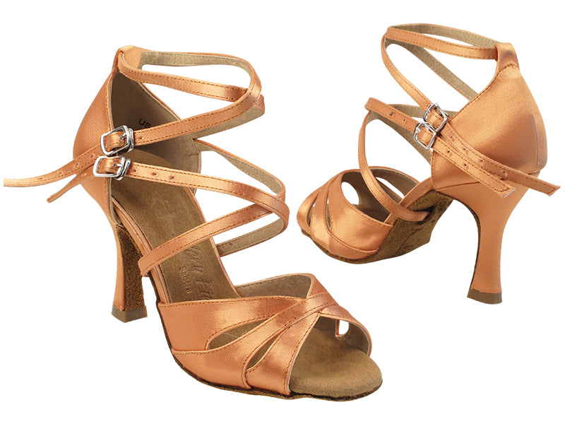 SERA3840DX 153 Tan Satin  with  3&quot; Heel (5059) in the photo