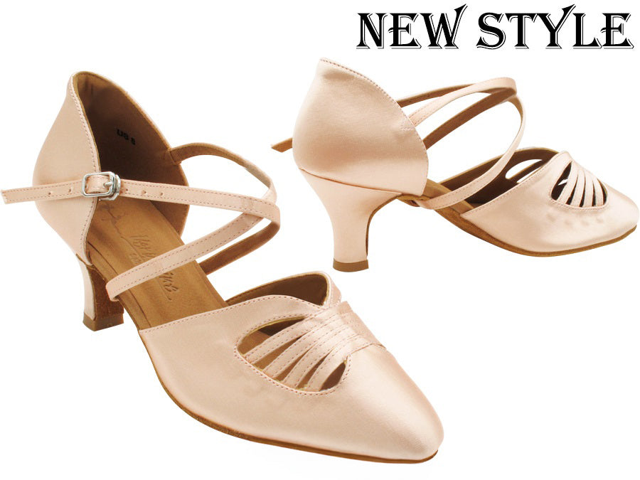 SERA3901X Flesh Satin  with 2.5" low heel (2040) in the photo