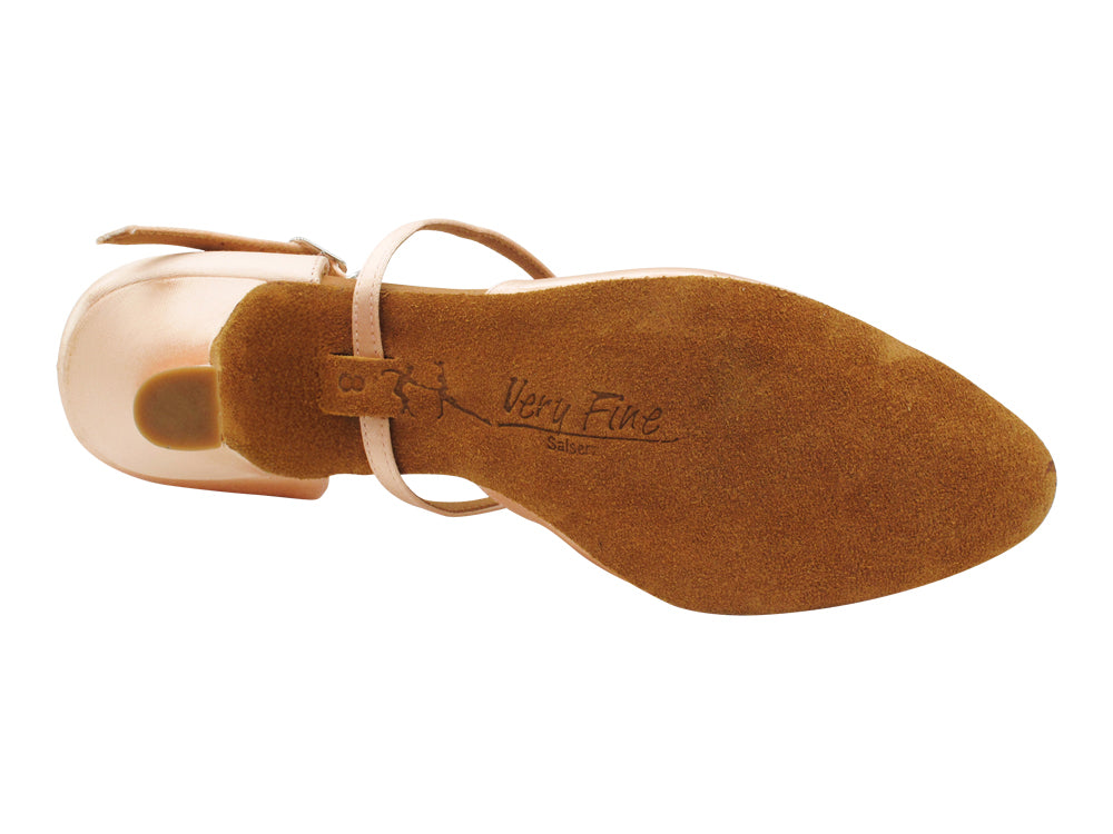 SERA3901X Flesh Satin  with 2.5" low heel (2040) in the photo