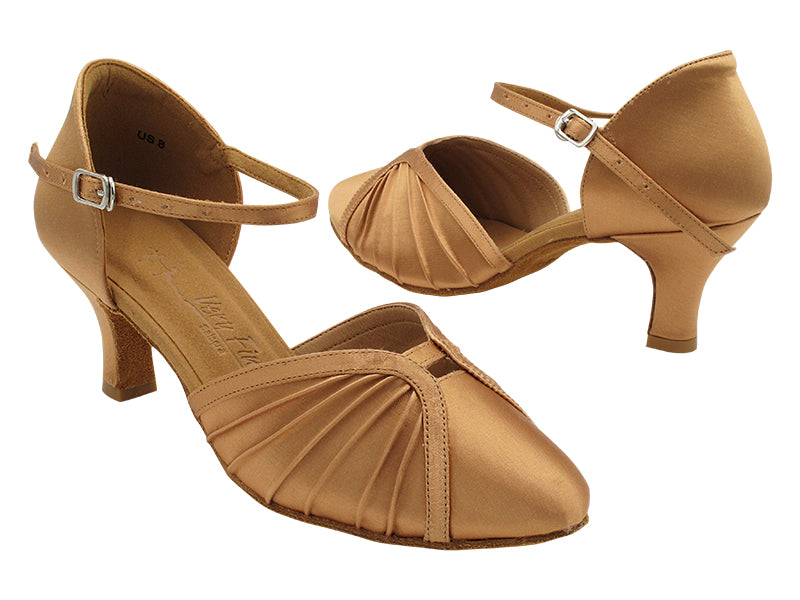 SERA3910 Tan Satin with 2.5&quot; Heel (2040) in the photo